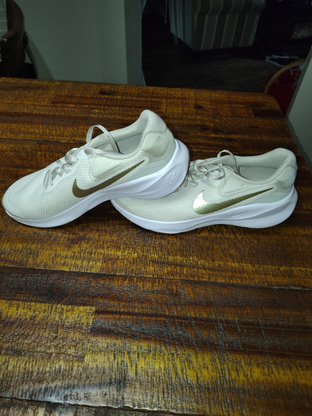 NIKE Revolution 7 Running Shoes in the Phantom/Light Bone/White/Neutral Olive
